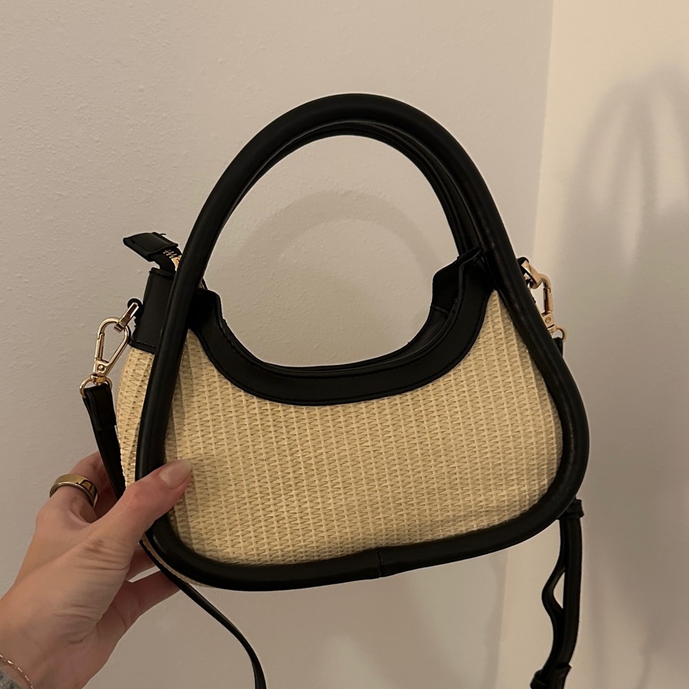 A New Day Black and Cream Mini Bag